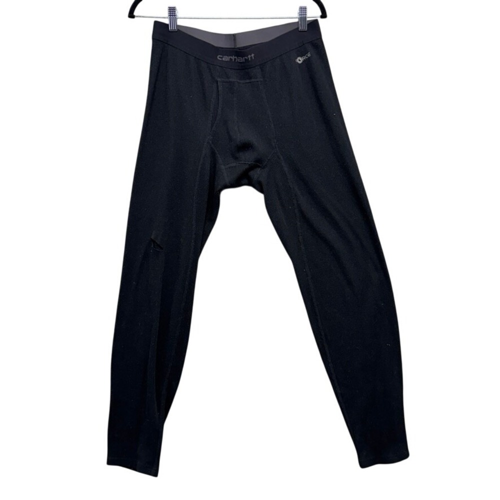 Carhartt Force Mens Black Waffle Knit Thermal Base Layer Pants Large L G G